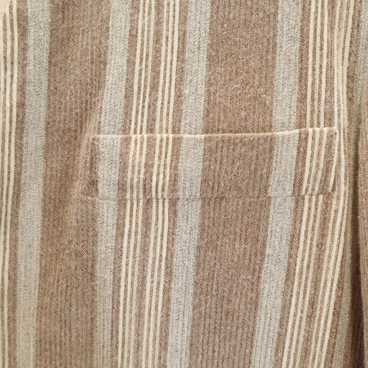 Emporio Armani エンポリオアルマーニ 90s イタリア製 オールド ストライプ柄 コットンジャケット 38 ベージュ レディース