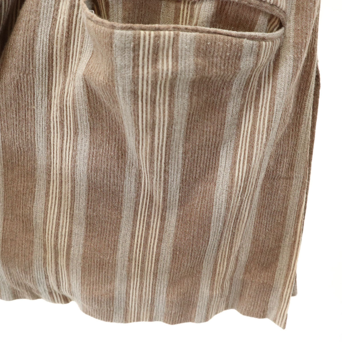 Emporio Armani エンポリオアルマーニ 90s イタリア製 オールド ストライプ柄 コットンジャケット 38 ベージュ レディース