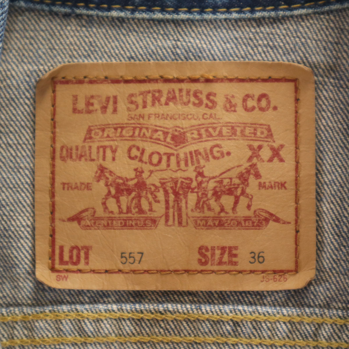 Levi's リーバイス 90s 557 日本製 ビッグE オールド 長袖 デニムジャケット 36 ウォッシュブルー ジージャン トラッカー メンズ