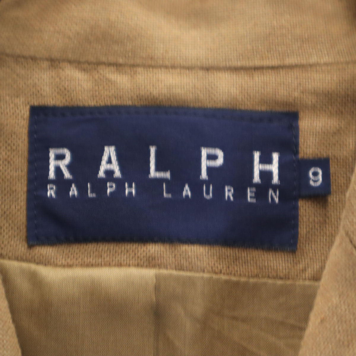 RALPH RALPH LAUREN ラルフラルフローレン 日本製 リネンブレンド スカートスーツ 上下 セットアップ 9/7 ベージュ レディース