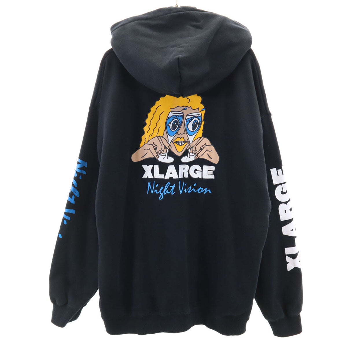 XLARGE エクストララージ NIGHT VISION 長袖 スウェットパーカー L ブラック メンズ