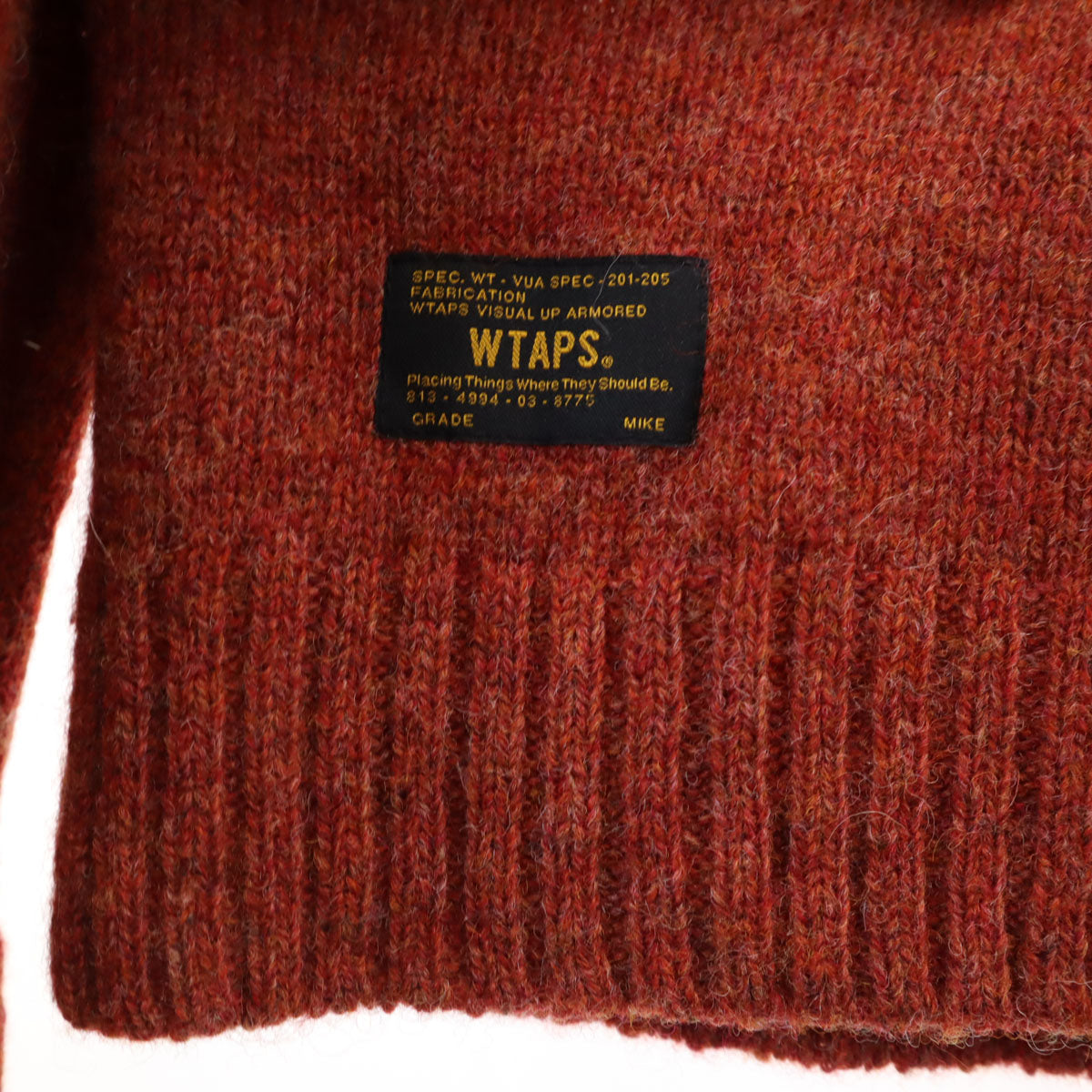 WTAPS ダブルタップス 日本製 長袖 セーター M 赤茶 ニット メンズ