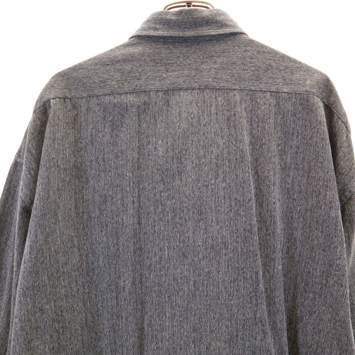 Paul Smith LONDON ポールスミスロンドン 日本製 ヘリンボーン 長袖 シャツ L グレー メンズ