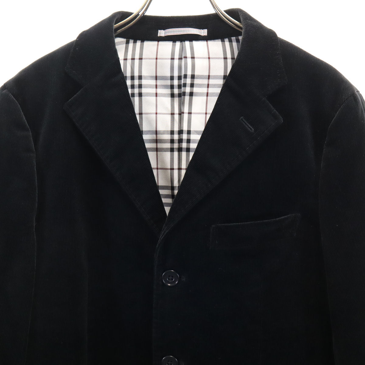 BURBERRY BLACK LABEL バーバリーブラックレーベル コーデュロイ テーラードジャケット M ブラック メンズ