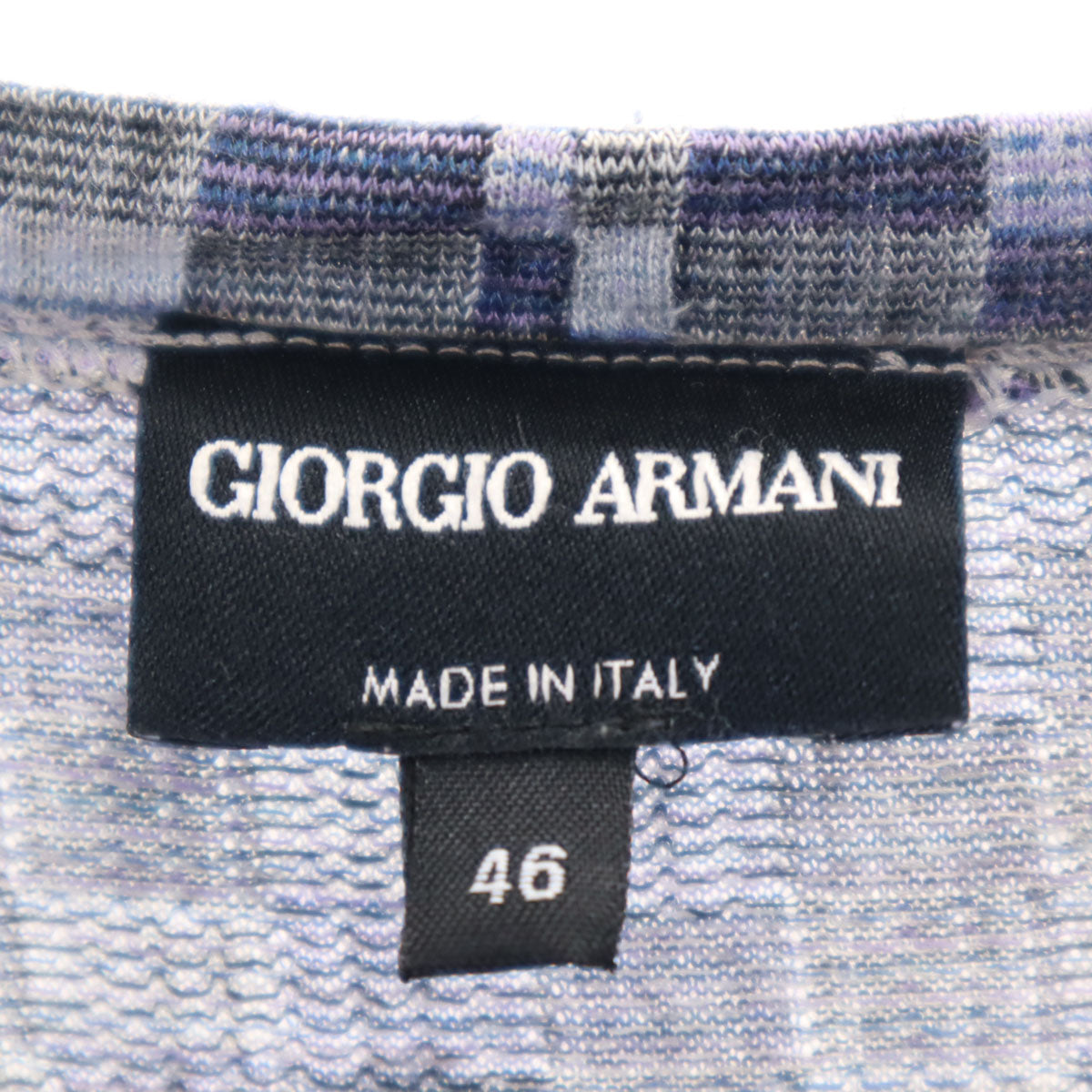GIORGIO ARMANI ジョルジオアルマーニ イタリア製 総柄 長袖 カットソー 46 ネイビー メンズ