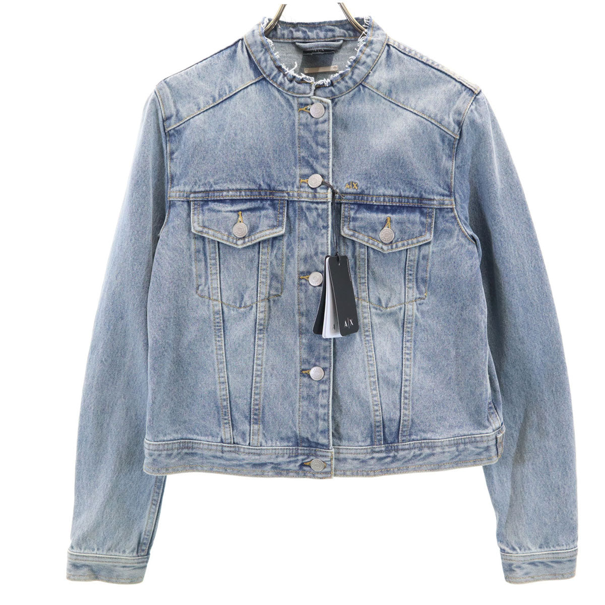 ARMANI EXCHANGE アルマーニエクスチェンジ デニムジャケット XS ウォッシュブルー ジージャン トラッカー レディース