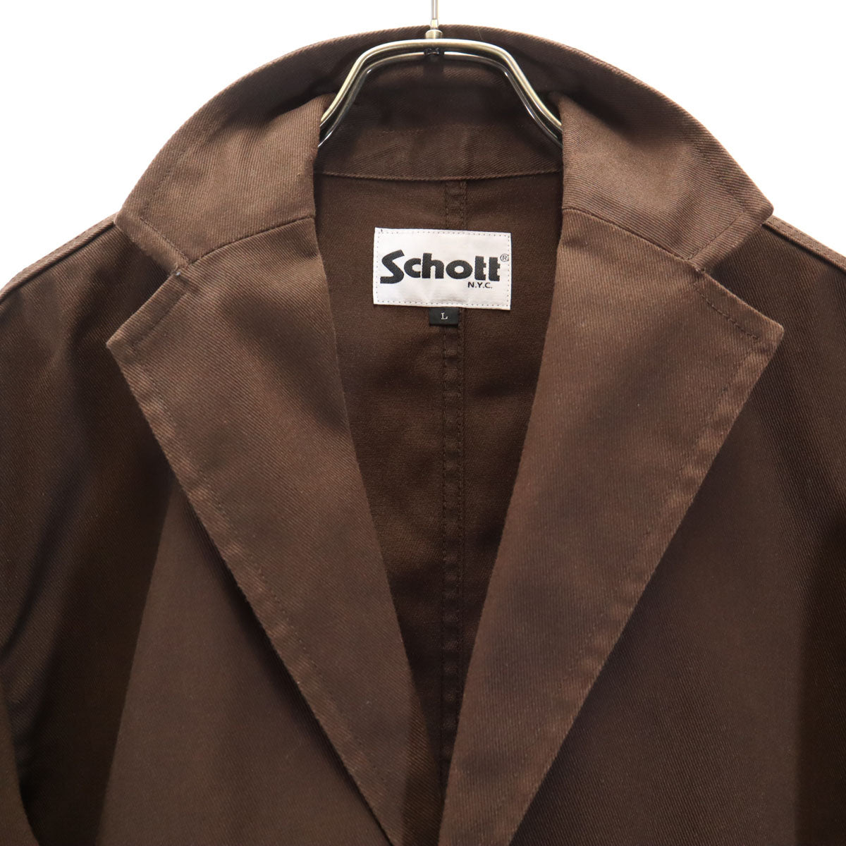 schott ショット ワークジャケット 上下 セットアップ L ブラウン メンズ