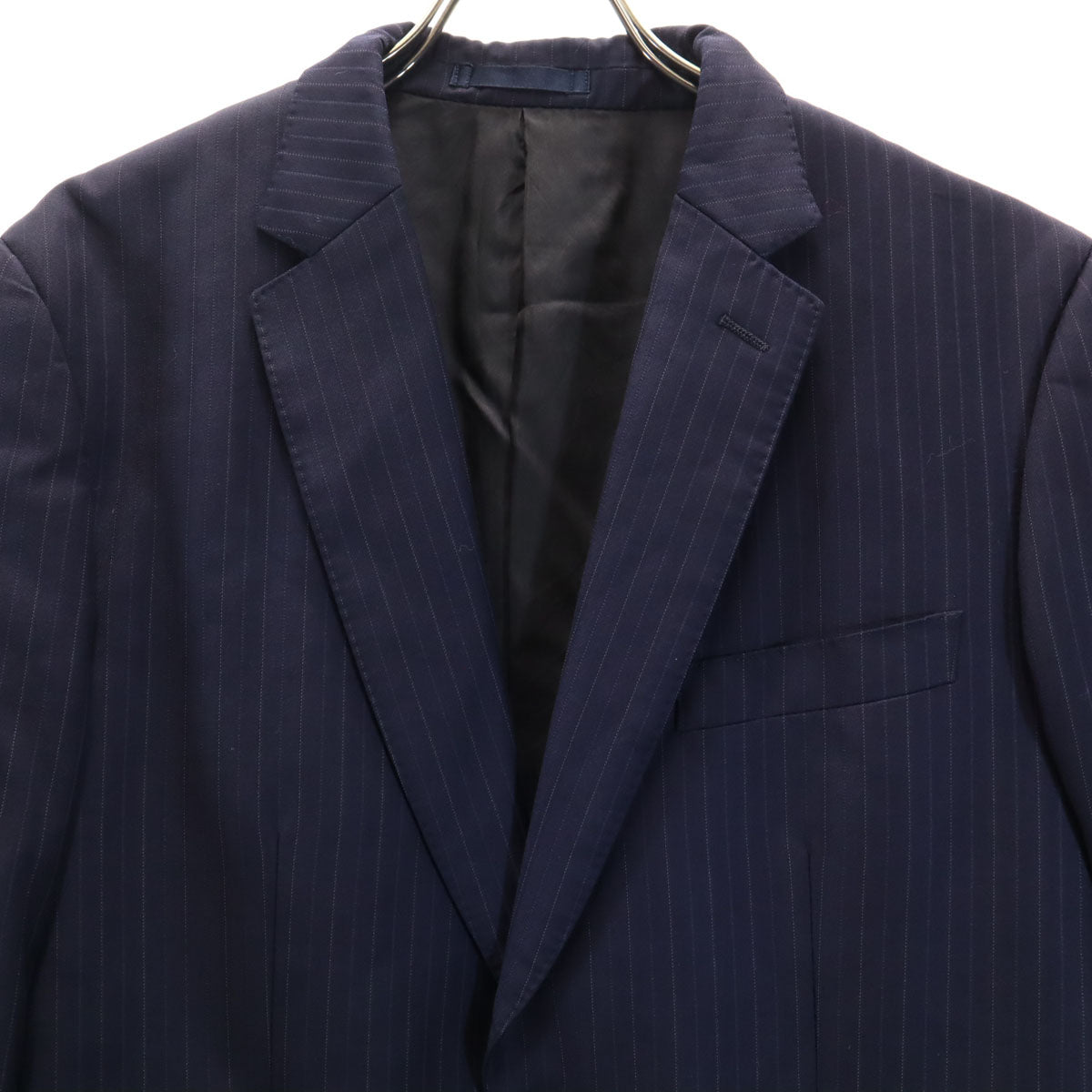 Paul Smith ポールスミス 日本製 ストライプ柄 エルメネジルドゼニア生地 スーツ 上下 セットアップ M2 ネイビー メンズ