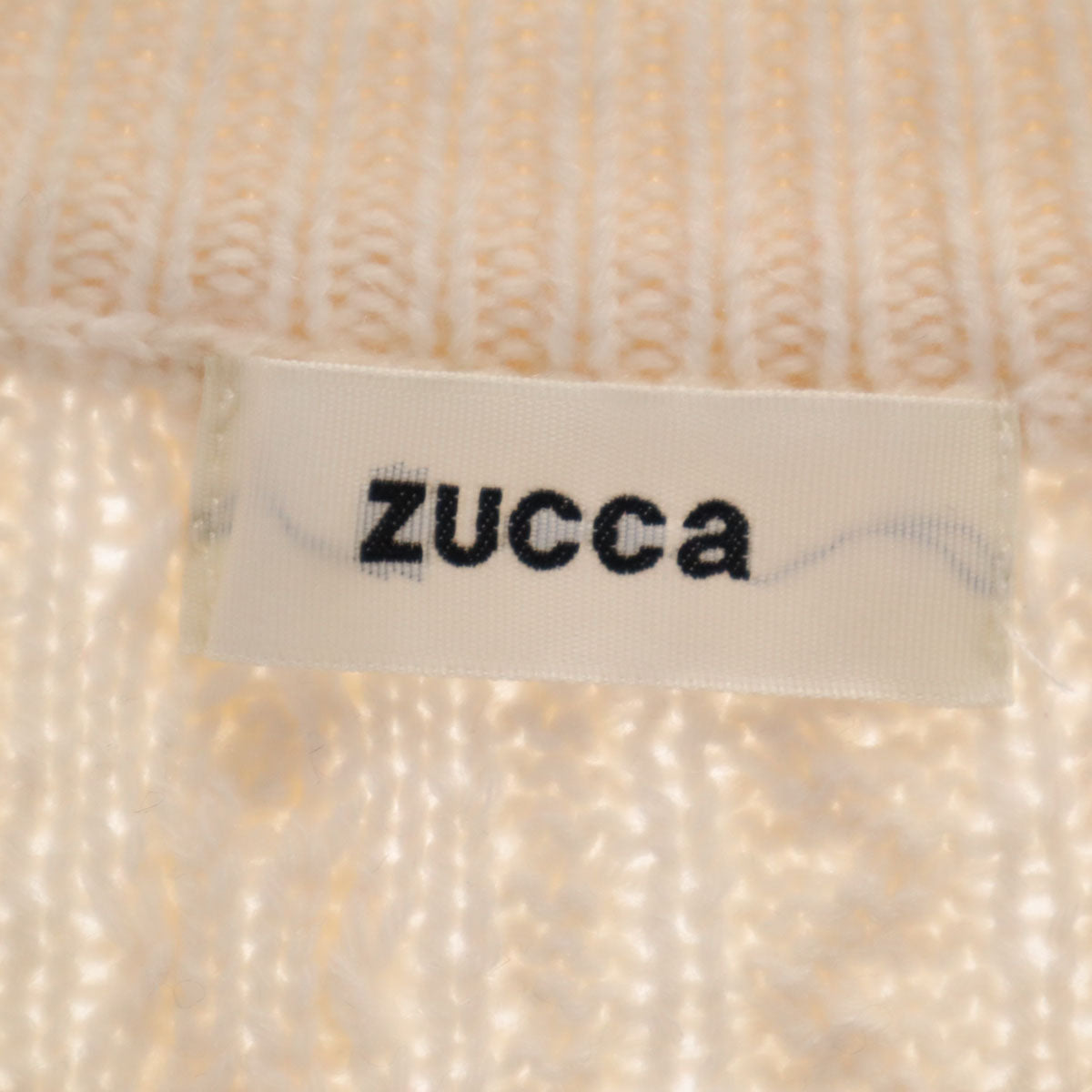 ZUCCa ズッカ 長袖 シャツ切替 セーター M ホワイト ニット レディース