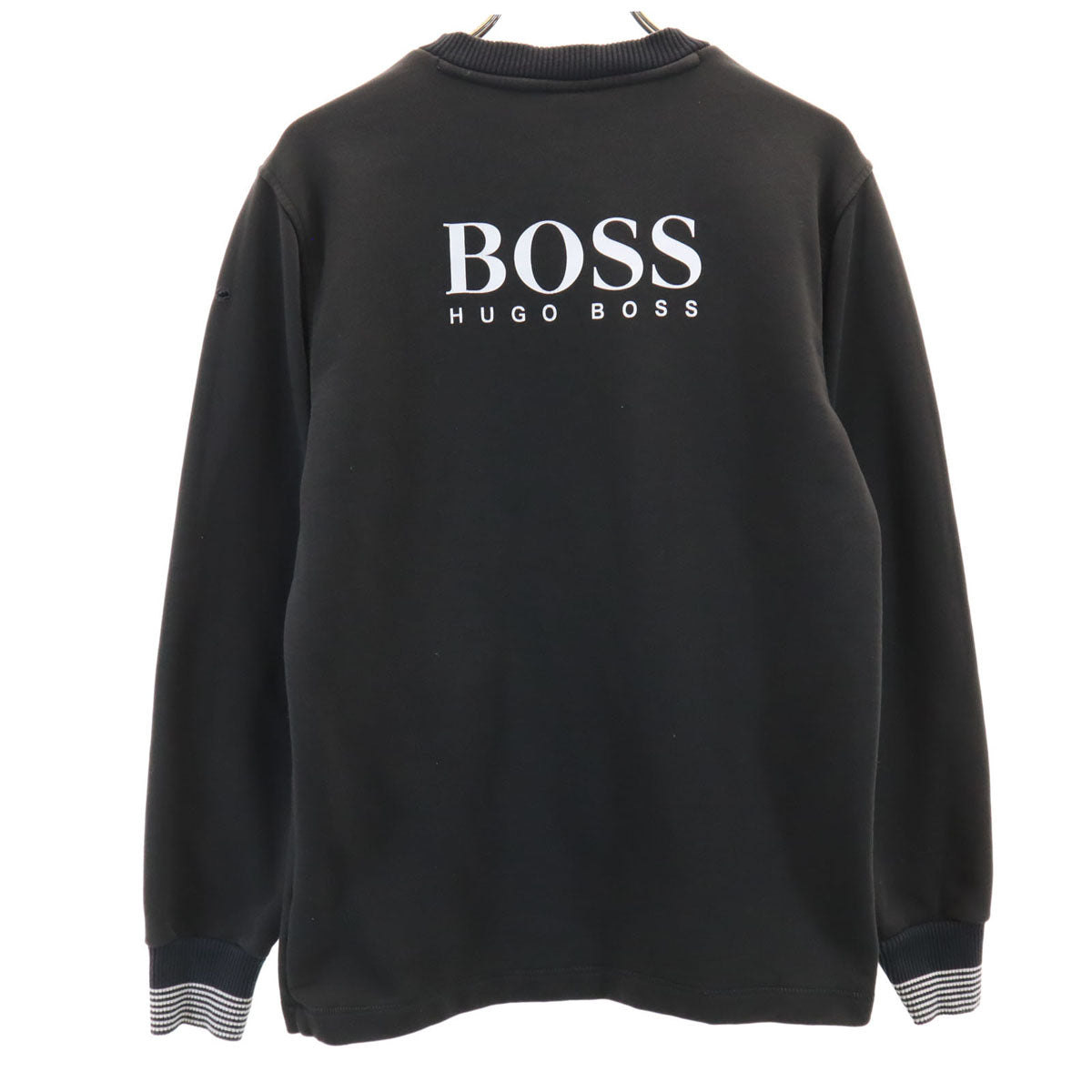 BOSS HUGO BOSS ボスヒューゴボス ポルトガル製 長袖 スウェット トレーナー XXXL 墨黒 キッズ