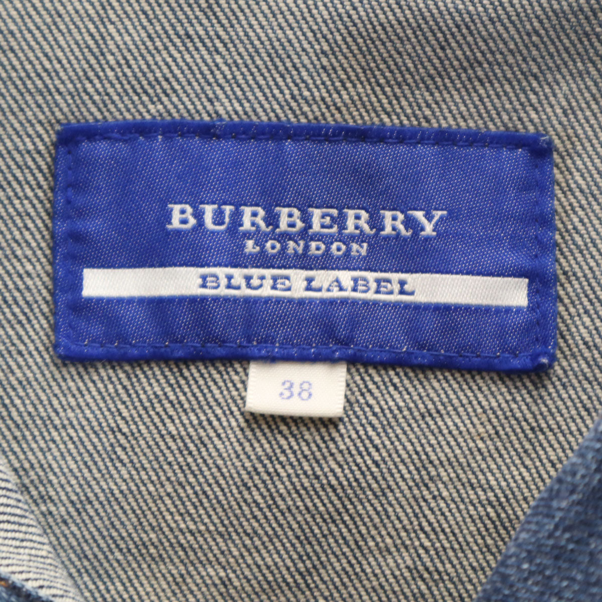 BURBERRY LONDON BLUE LABEL バーバリー ロンドン ブルーレーベル デニムジャケット 38 ウォッシュブルー 三陽商会 ジージャン トラッカー レディース