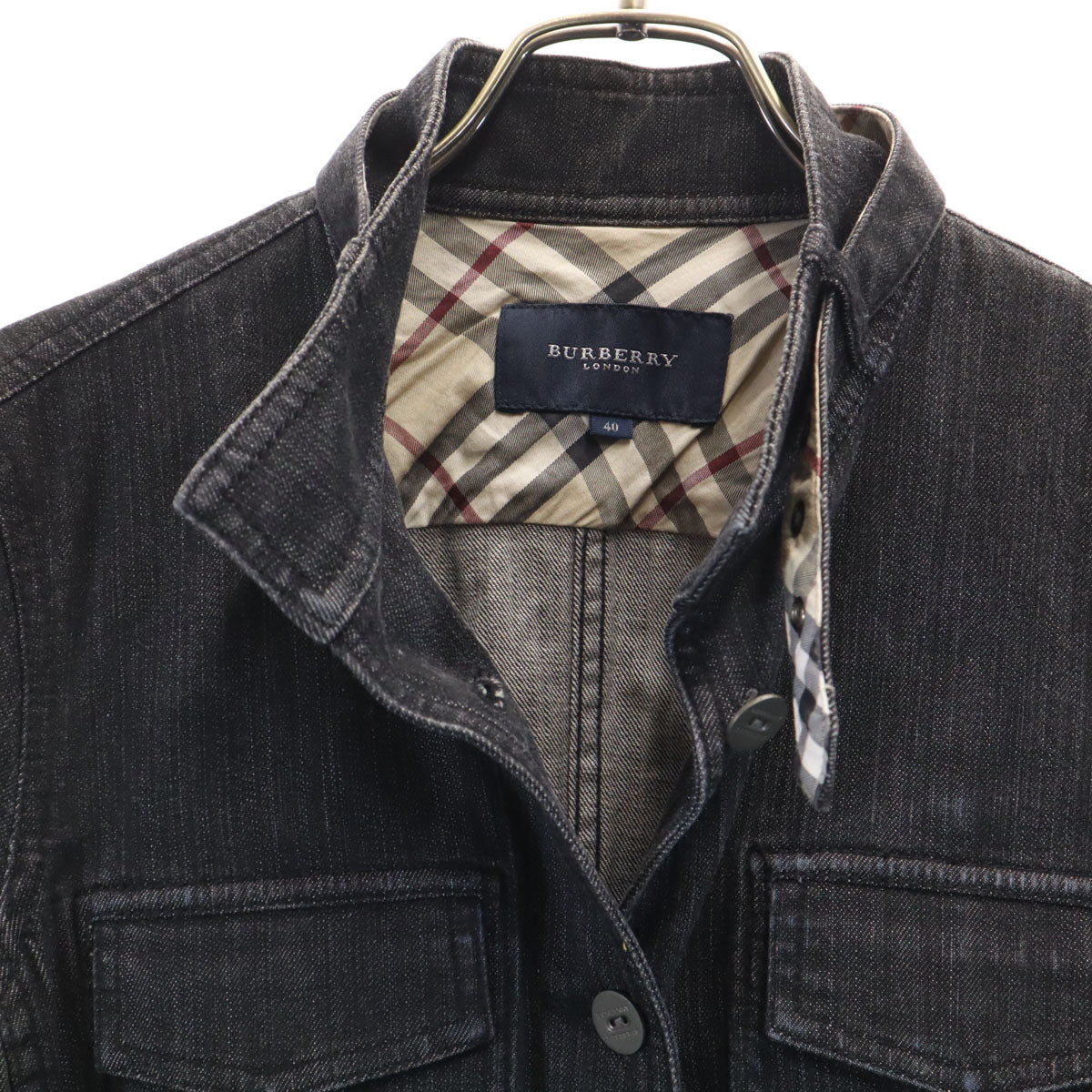 BURBERRY LONDON バーバリーロンドン デニムジャケット 40 インディゴ 三陽商会 ジージャン レディース