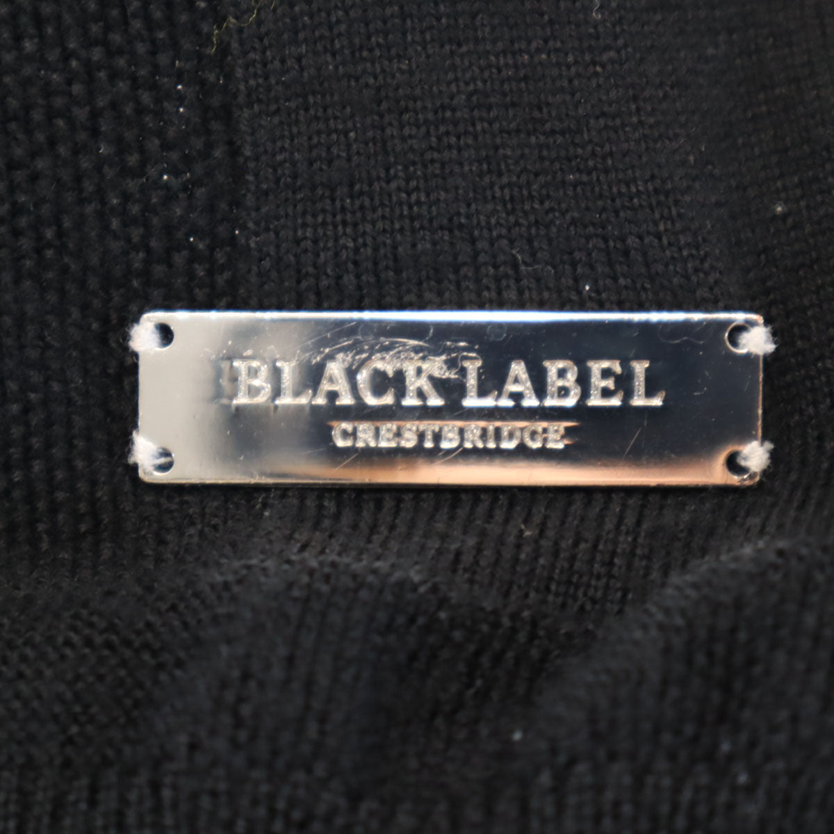 BLACK LABEL CRESTBRIDGE ブラックレーベルクレストブリッジ チェック柄 長袖 ニット M ブラック セーター メンズ