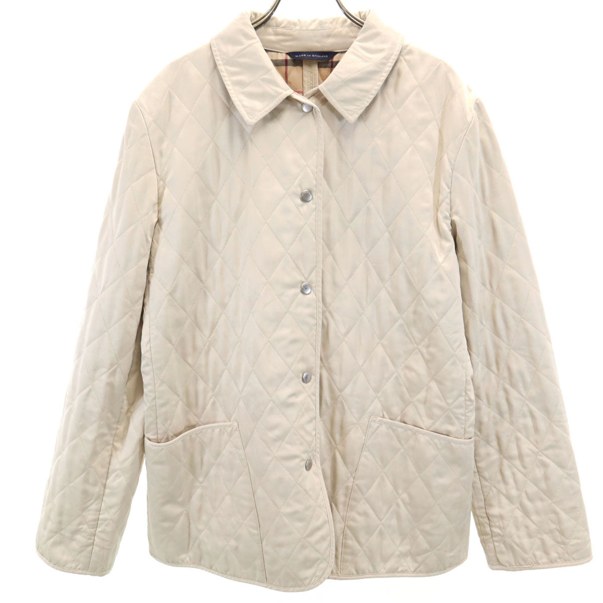BURBERRY LONDON バーバリーロンドン 英国製 キルティングジャケット L ベージュ レディース