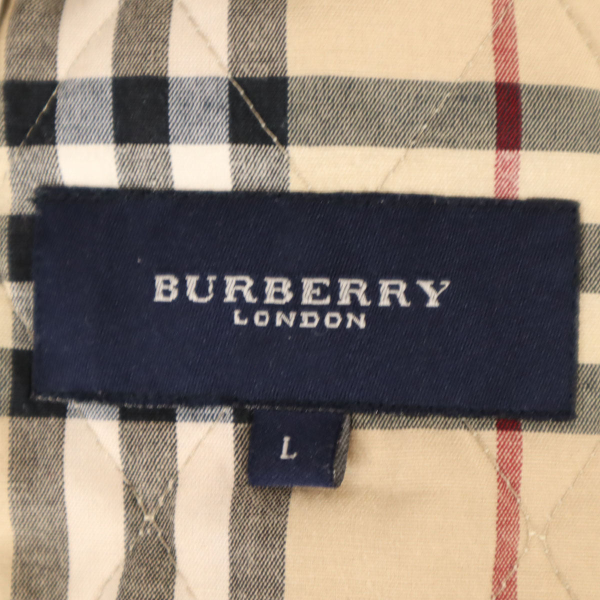BURBERRY LONDON バーバリーロンドン 英国製 キルティングジャケット L ベージュ レディース