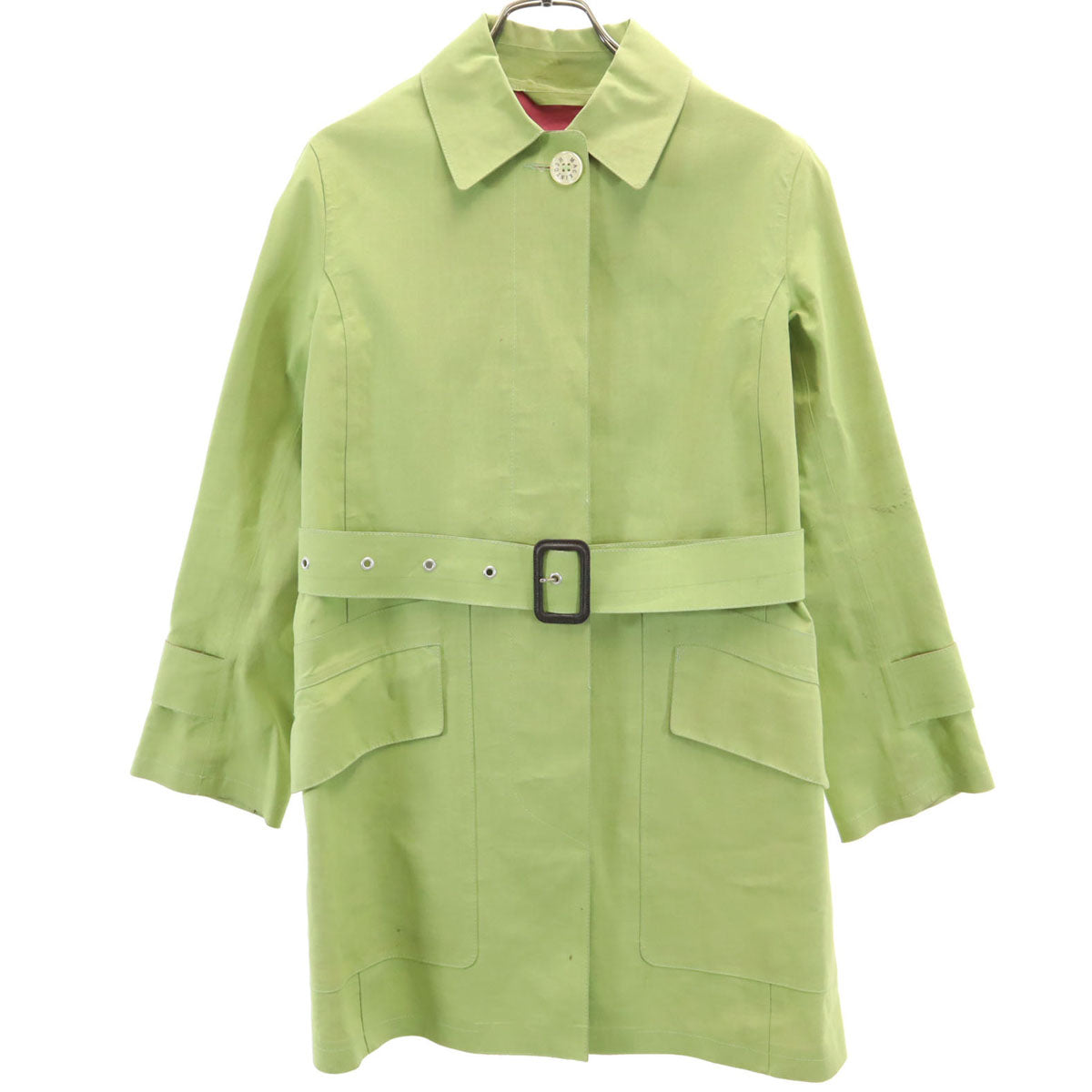 Mackintosh マッキントッシュ スコットランド製 ボンディング コート 32 黄緑 レディース