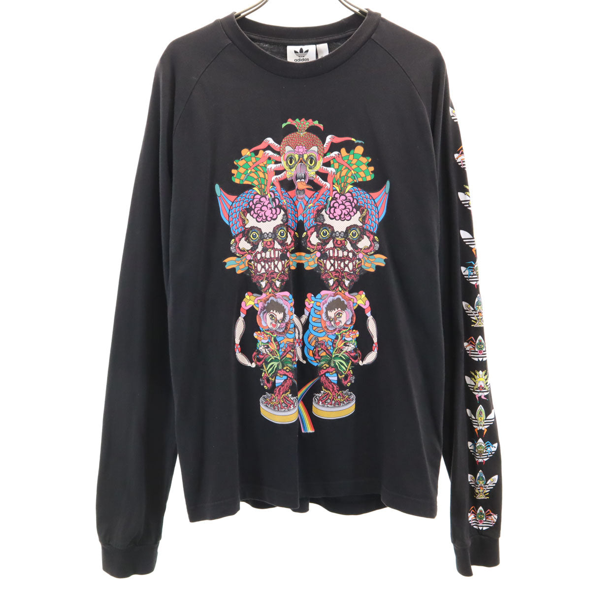 adidas Originals アディダスオリジナルス Tanaami 田名網敬一 カリ コラボ 長袖 Tシャツ L ブラック ロンT メンズ