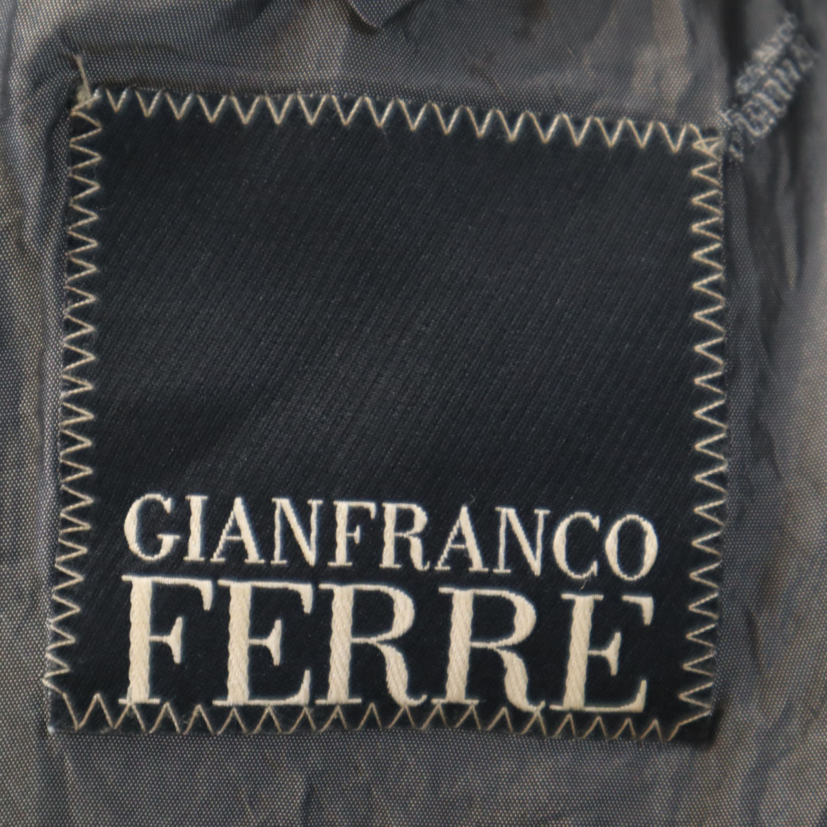 GIANFRANCO FERRE ジャンフランコフェレ イタリア製 ヘリンボーン スーツ 上下 セットアップ 50 グレー メンズ