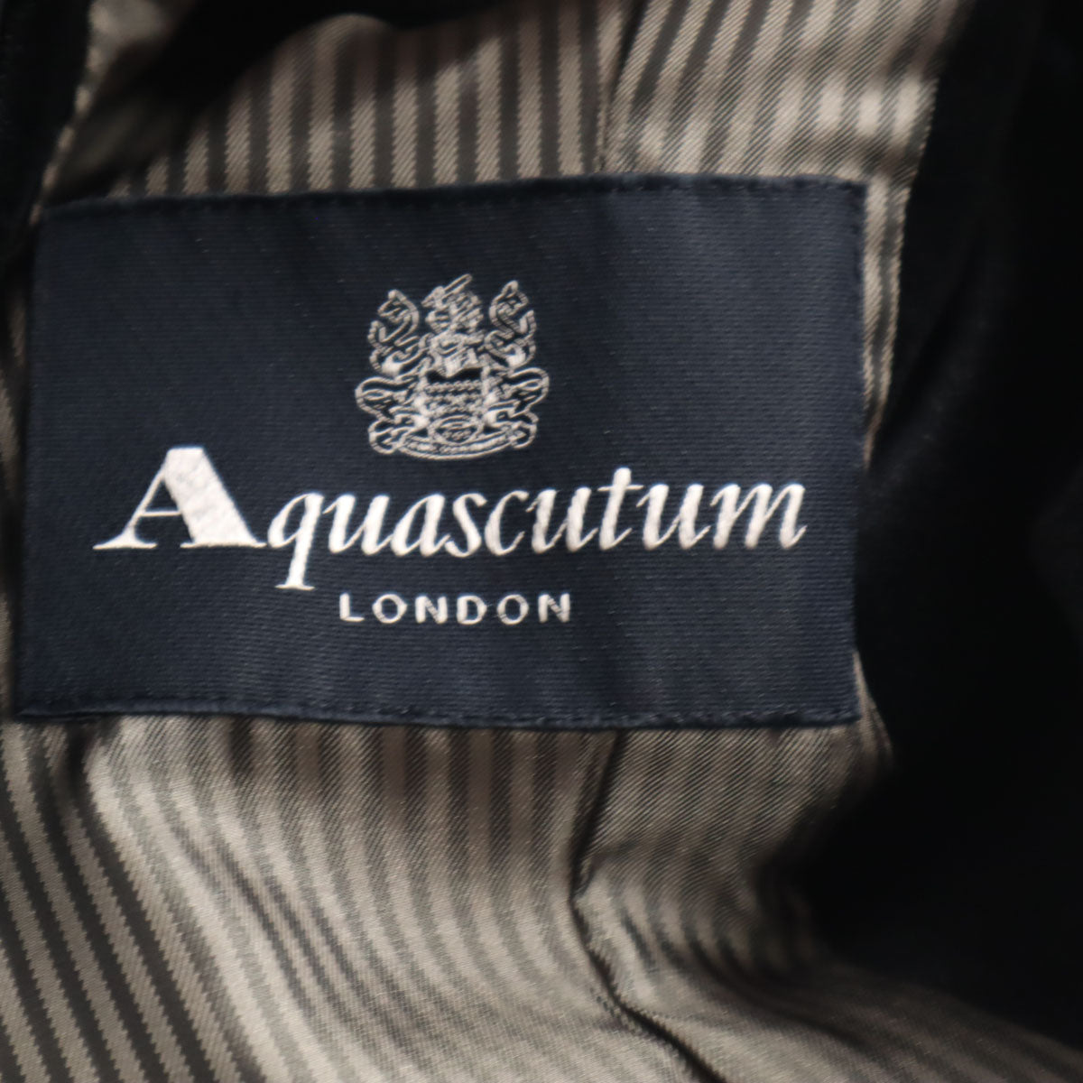 Aquascutum アクアスキュータム 日本製 デニムテーラードジャケット 7F ブラック レディース