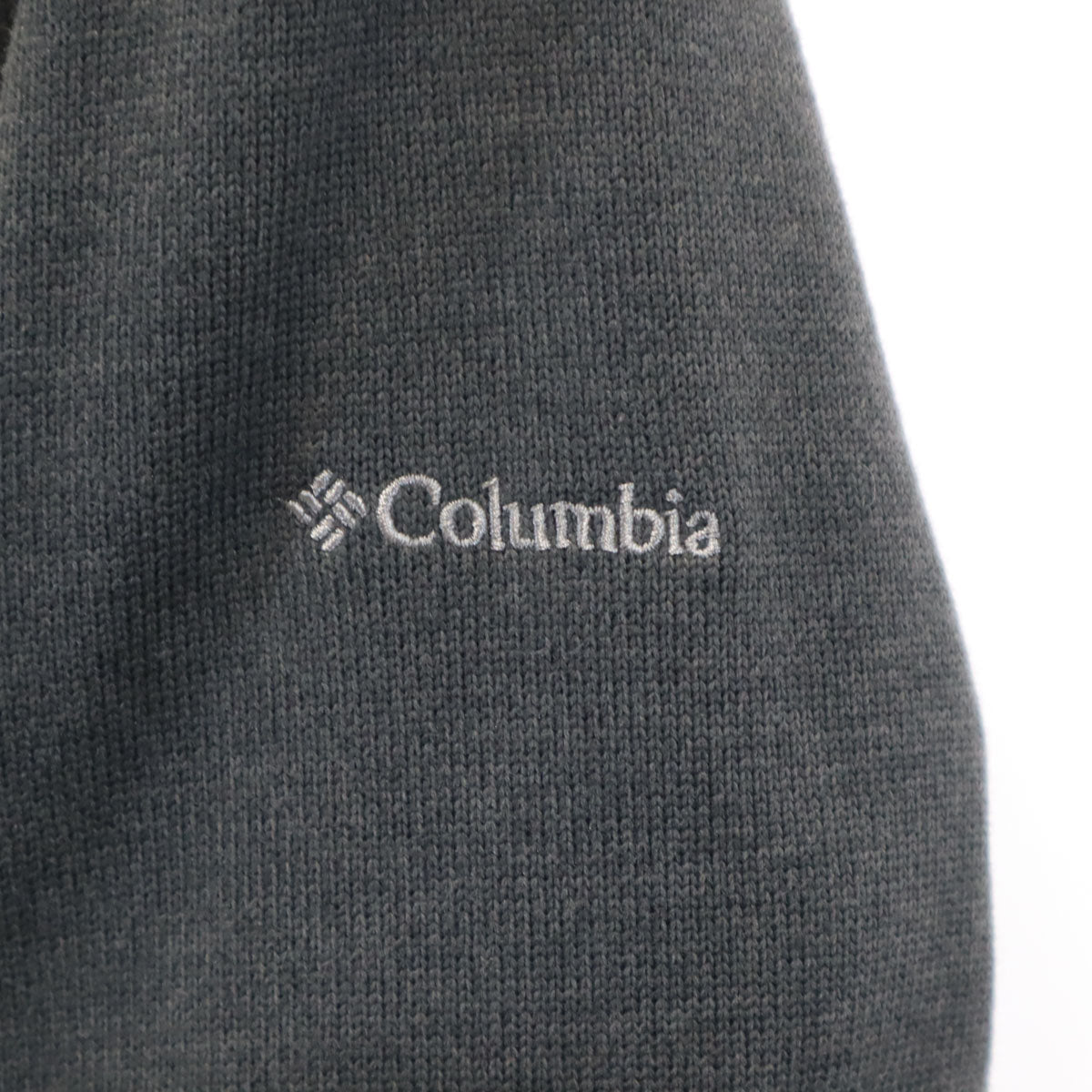 Columbia コロンビア ジップ ニットジャケット XL カーキ系 アウトドア レディース