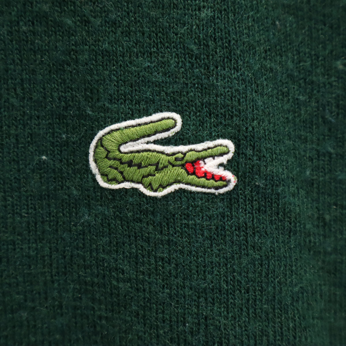 LACOSTE ラコステ 70s 80s フランス製 ヴィンテージ 長袖 ポロシャツ S グリーン ニット メンズ