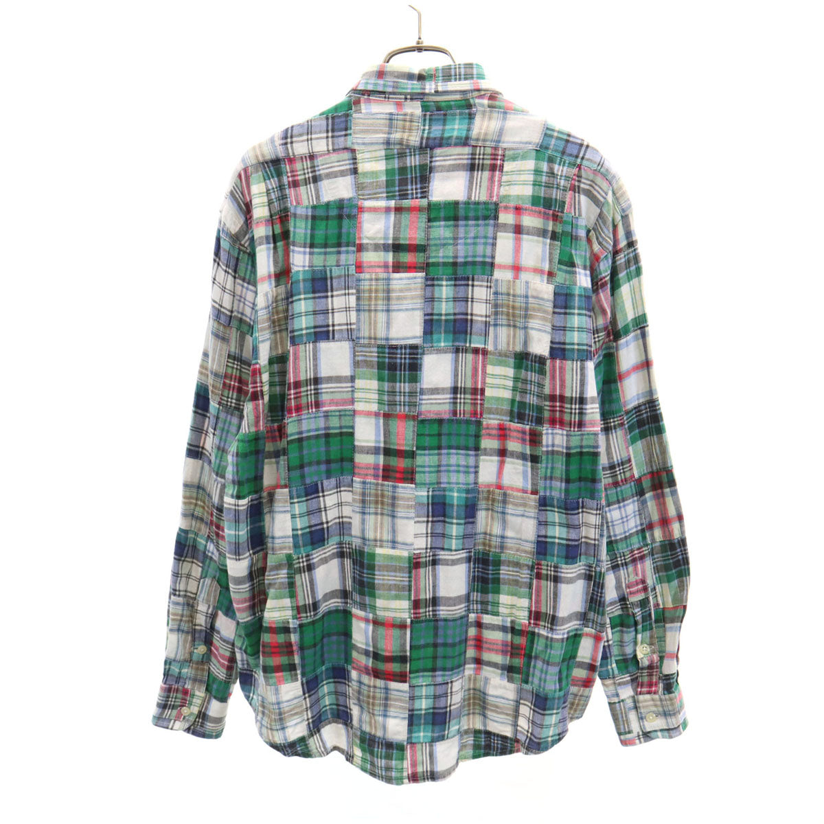 RALPH RALPH LAUREN ラルフラルフローレン 90s チェック柄 長袖 パッチワーク シャツ M メンズ