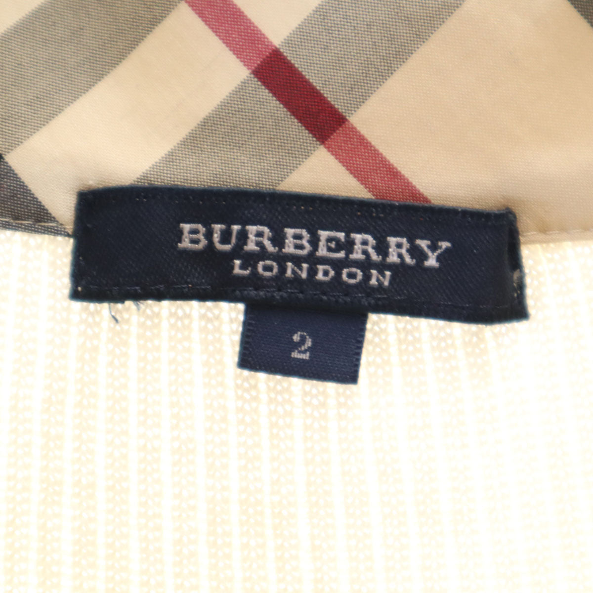 BURBERRY LONDON バーバリーロンドン 長袖 ニットカーディガン 2 アイボリー 三陽商会 レディース