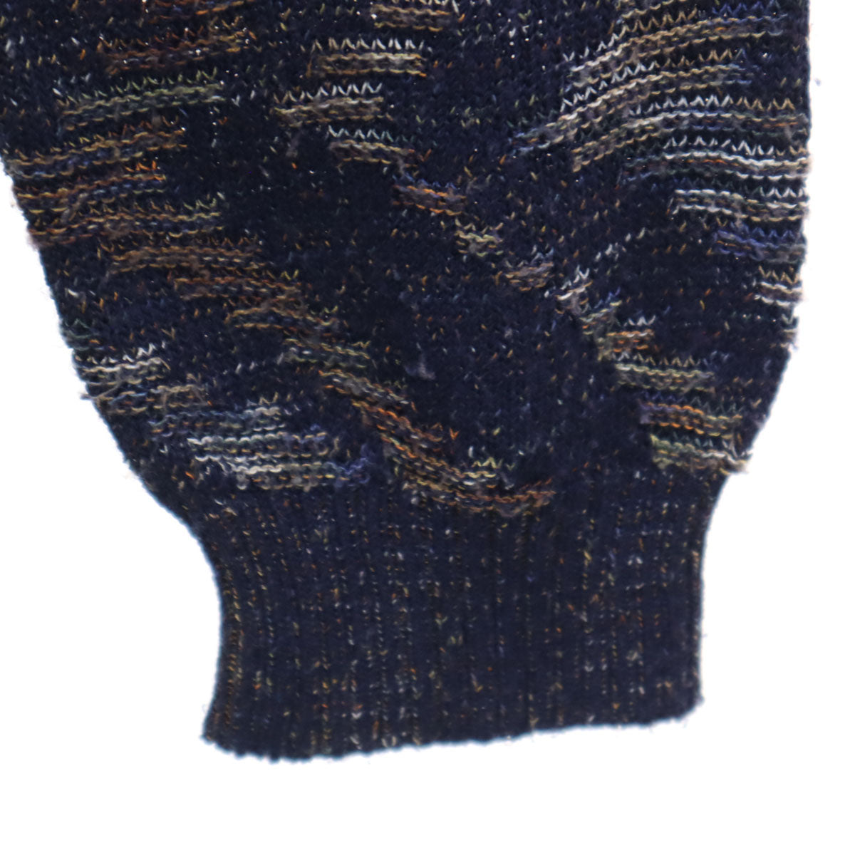 Missoni ミッソーニ 総柄 長袖 ニット L ネイビー セーター メンズ