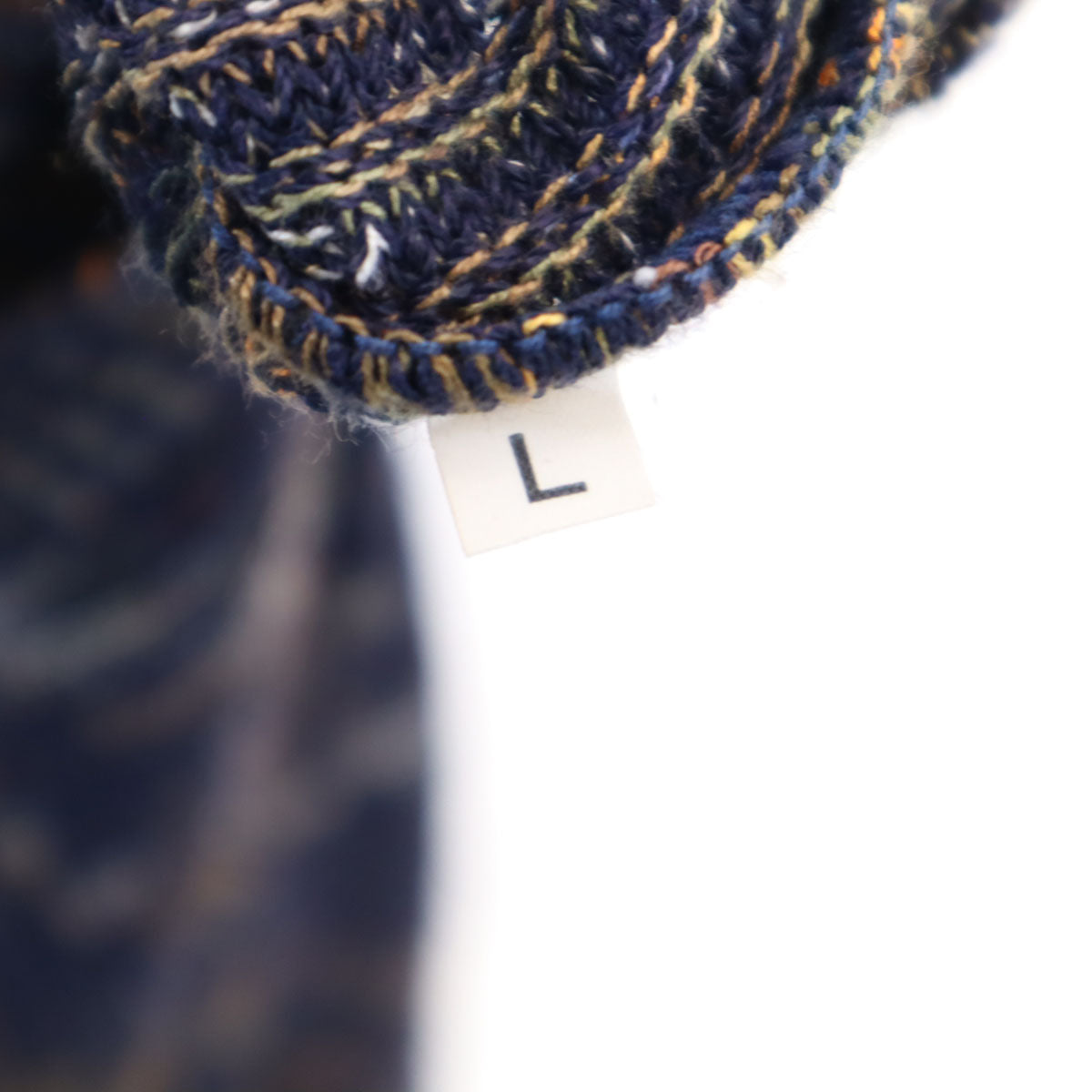 Missoni ミッソーニ 総柄 長袖 ニット L ネイビー セーター メンズ