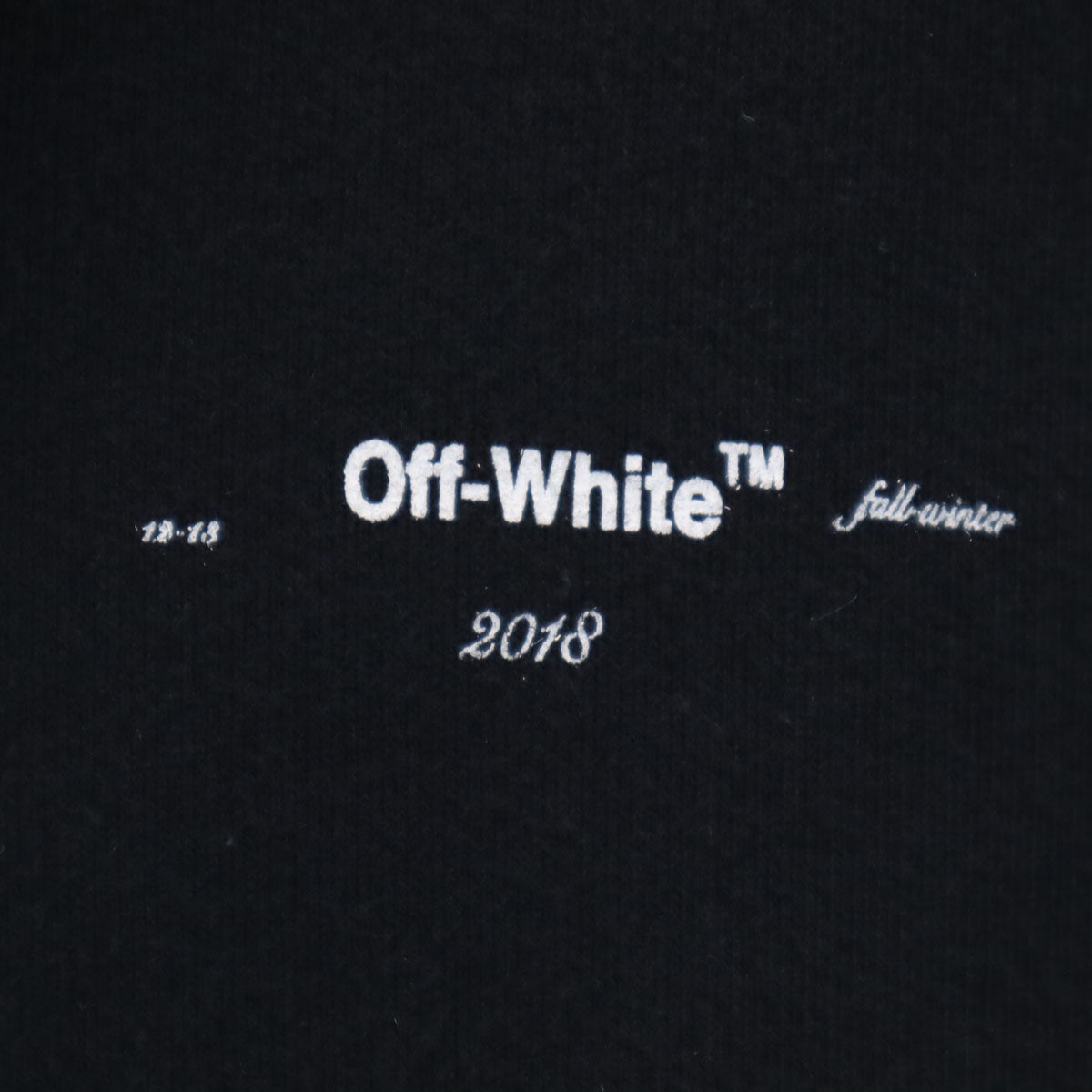 OFF-WHITE オフホワイト ポルトガル製 長袖 スウェット トレーナー S ブラック メンズ