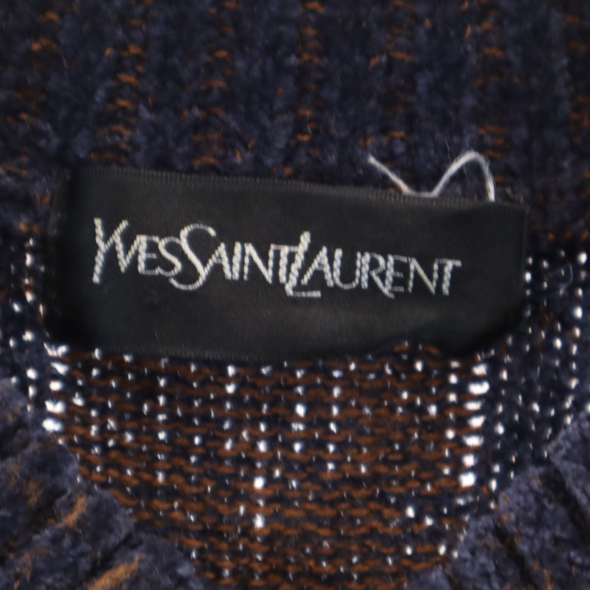 YVES SAINT LAURENT イヴサンローラン 90s オールド 長袖 セーター L ネイビー ニット メンズ