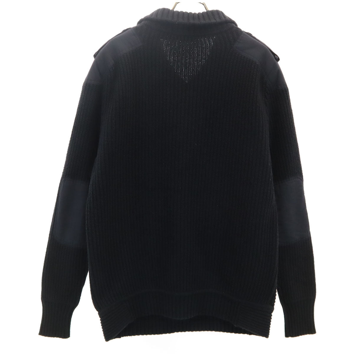 DKNY DONNA KARAN NEW YORK ダナキャランニューヨーク 長袖 ニット M ブラック セーター エルボーパッチ メンズ