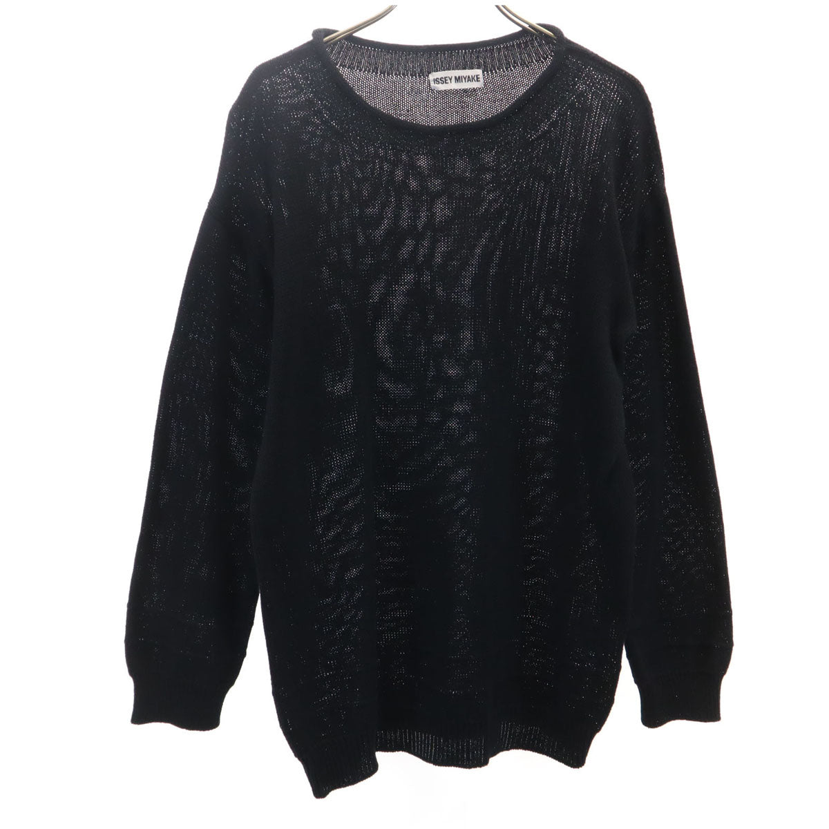 ISSEY MIYAKE イッセイミヤケ 90s 日本製 オールド 長袖 ニット M ブラック セーター レディース