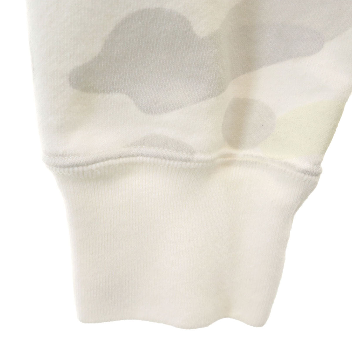 A BATHING APE アベイシングエイプ 日本製 蓄光 長袖 スウェットパーカー M ホワイト メンズ