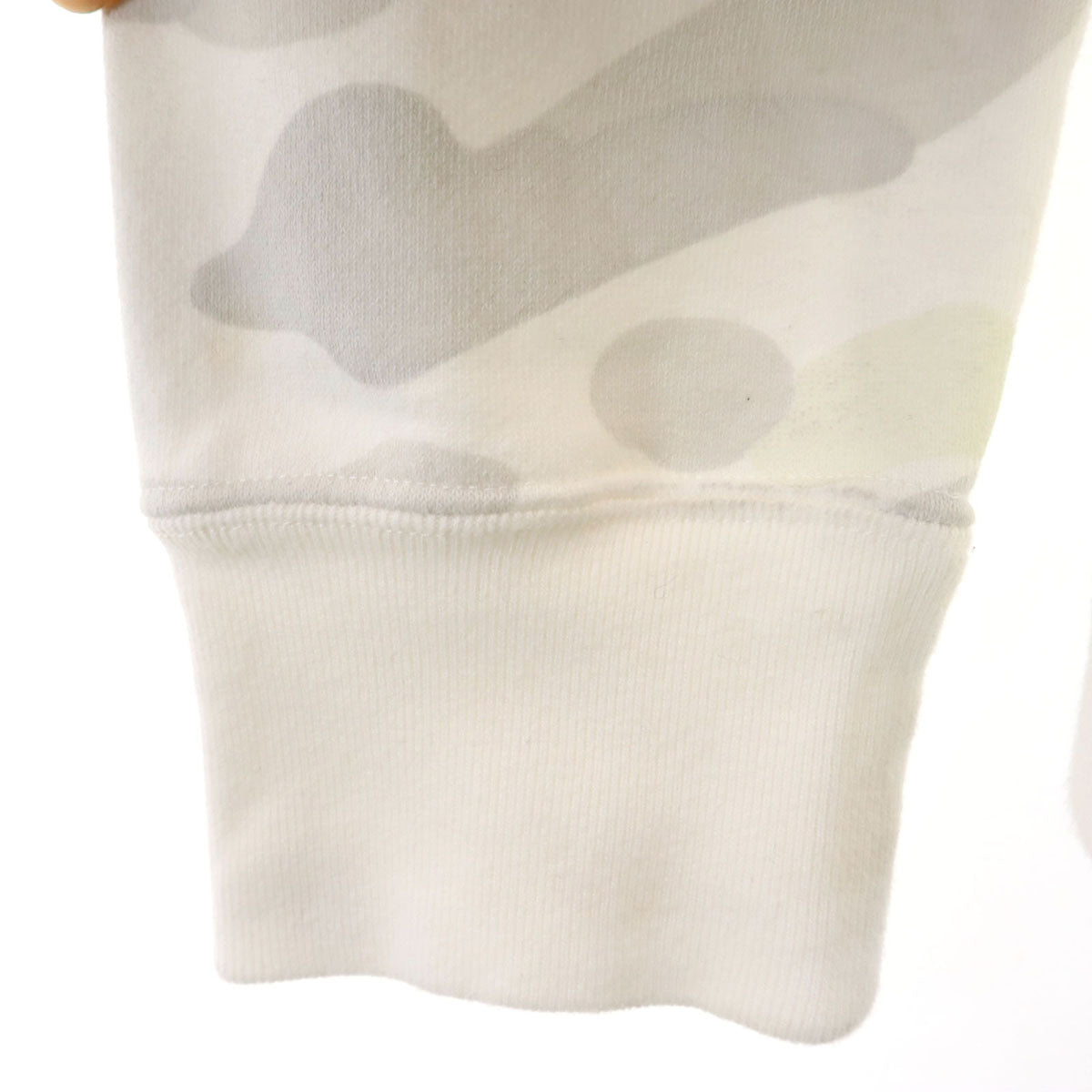 A BATHING APE アベイシングエイプ 日本製 蓄光 長袖 スウェットパーカー M ホワイト メンズ