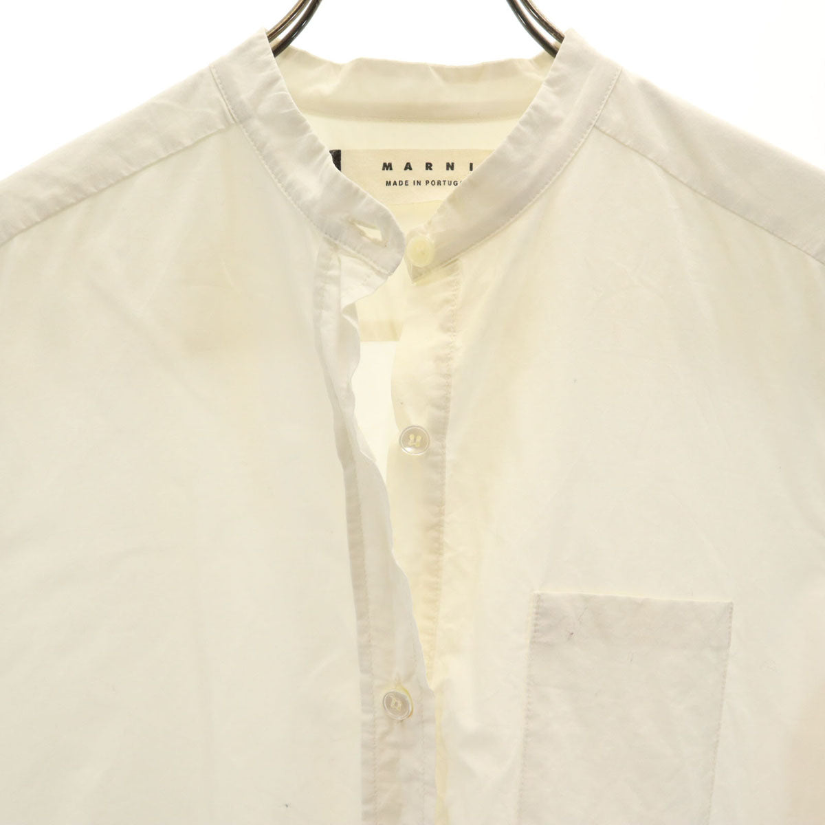 MARNI マルニ ポルトガル製 長袖 コットンシャツ 42 ホワイト レディース
