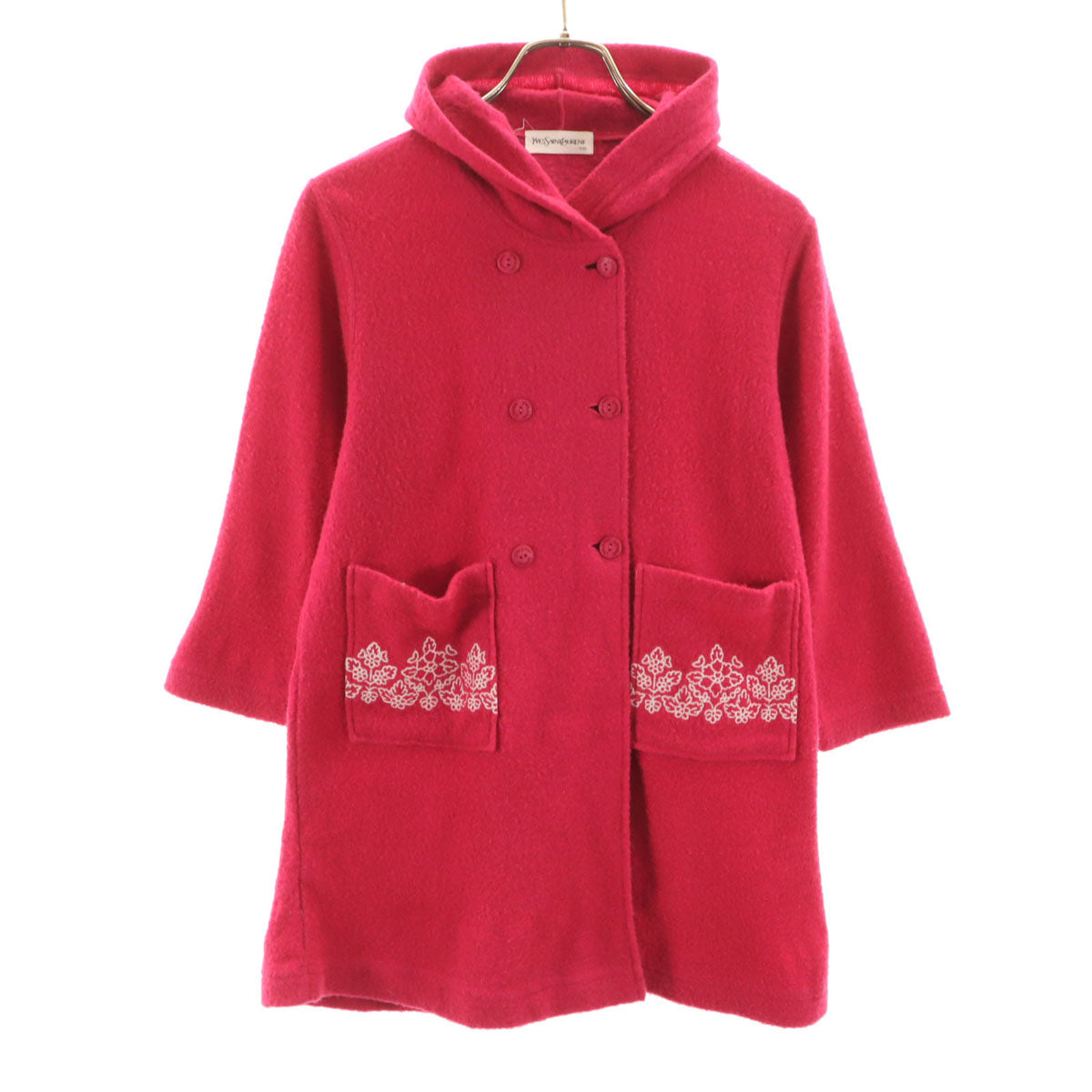 YVES SAINT LAURENT イヴサンローラン 90s 日本製 オールド コート 120 ピンク キッズ