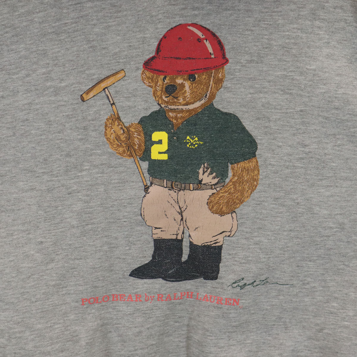 Polo by Ralph Lauren ポロバイラルフローレン 90s オールド ポロベア 長袖 スウェットパーカー グレー メンズ