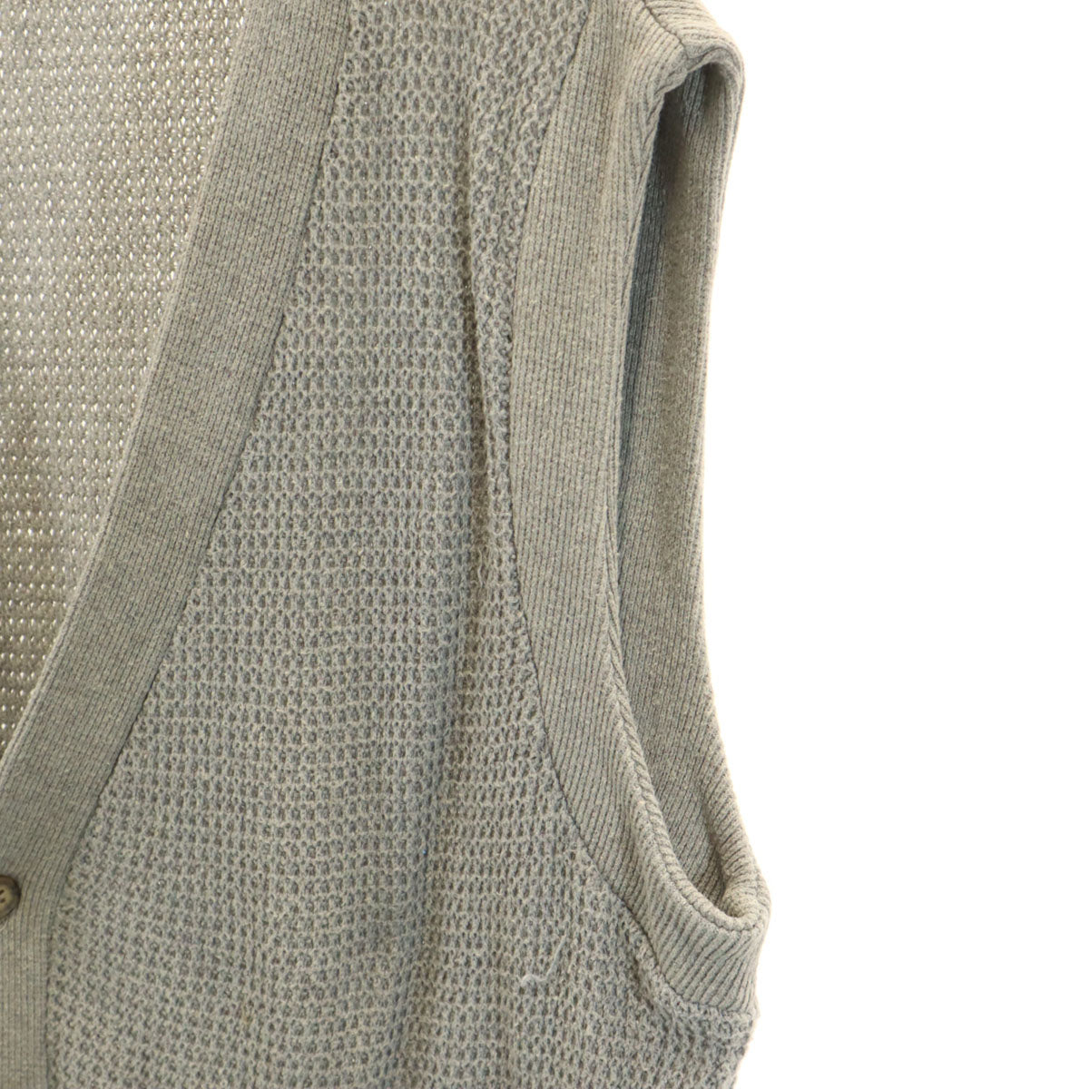 GIORGIO ARMANI ジョルジオアルマーニ 90s イタリア製 オールド Vネック ニットベスト 52 グレー メンズ