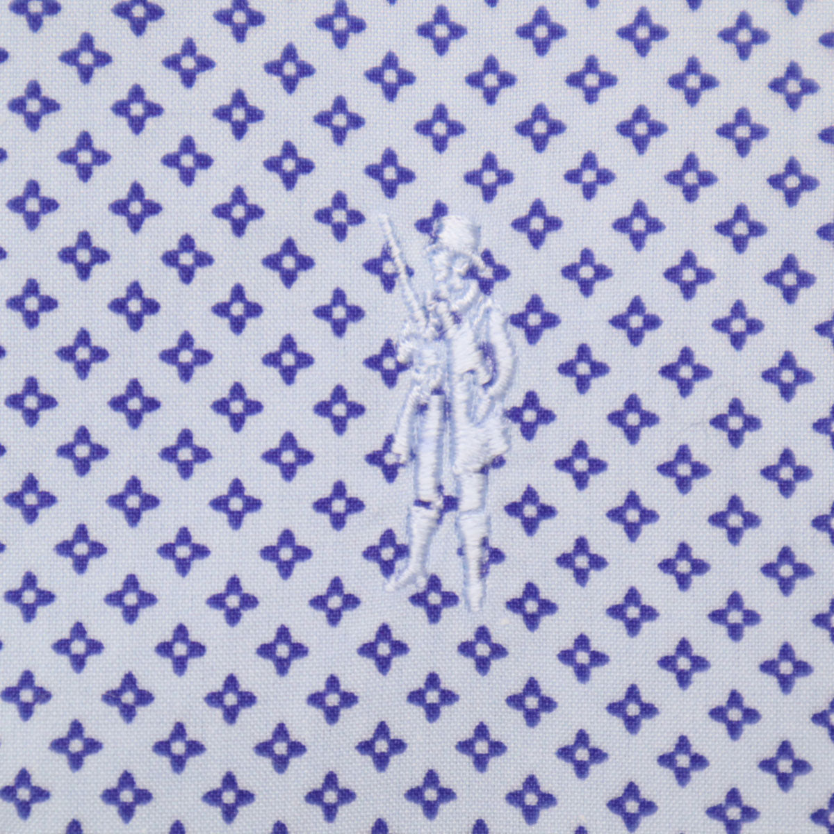 MACKINTOSH LONDON マッキントッシュロンドン 小紋柄 長袖 隠し ボタンダウンシャツ L ブルー系 メンズ