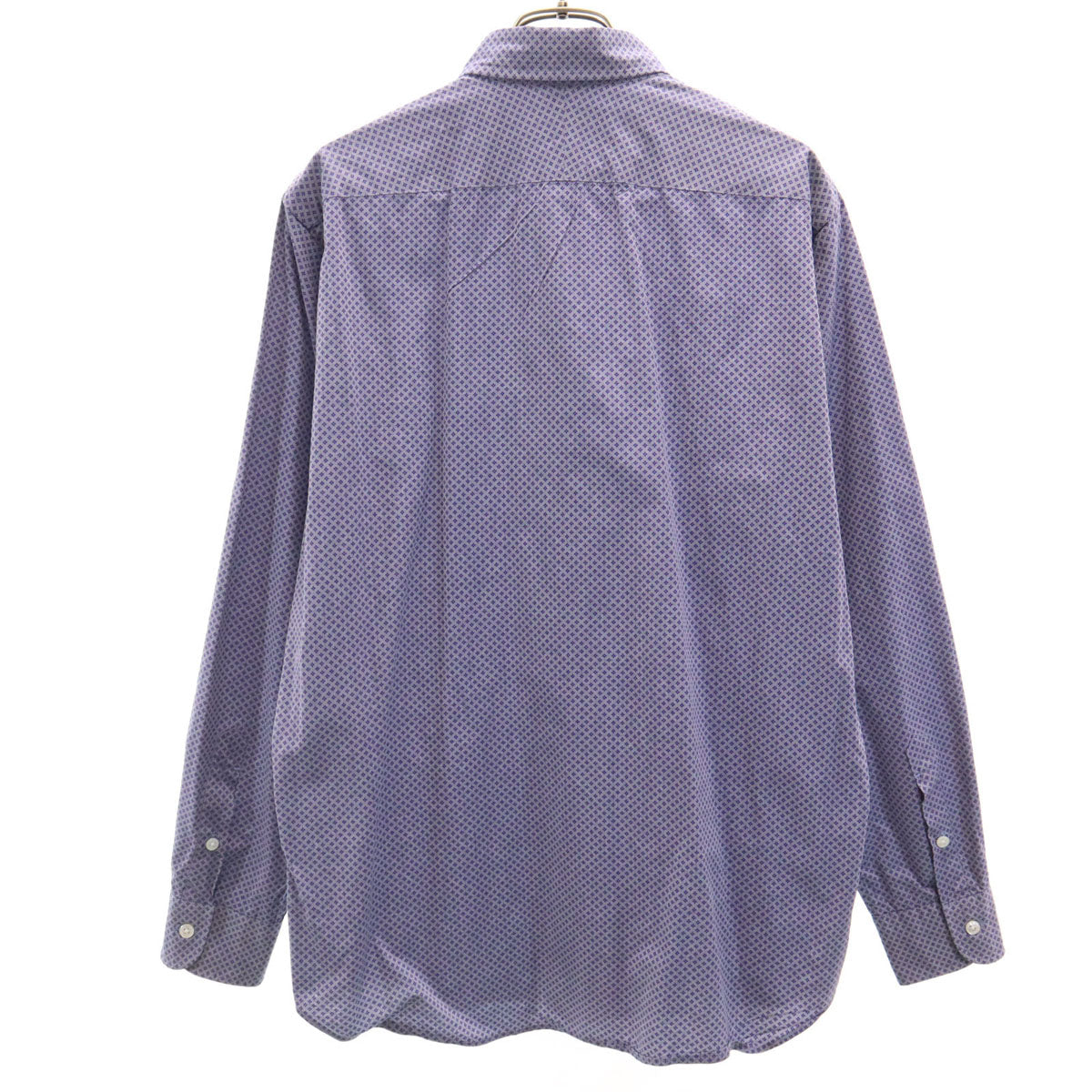 MACKINTOSH LONDON マッキントッシュロンドン 小紋柄 長袖 隠し ボタンダウンシャツ L ネイビー メンズ
