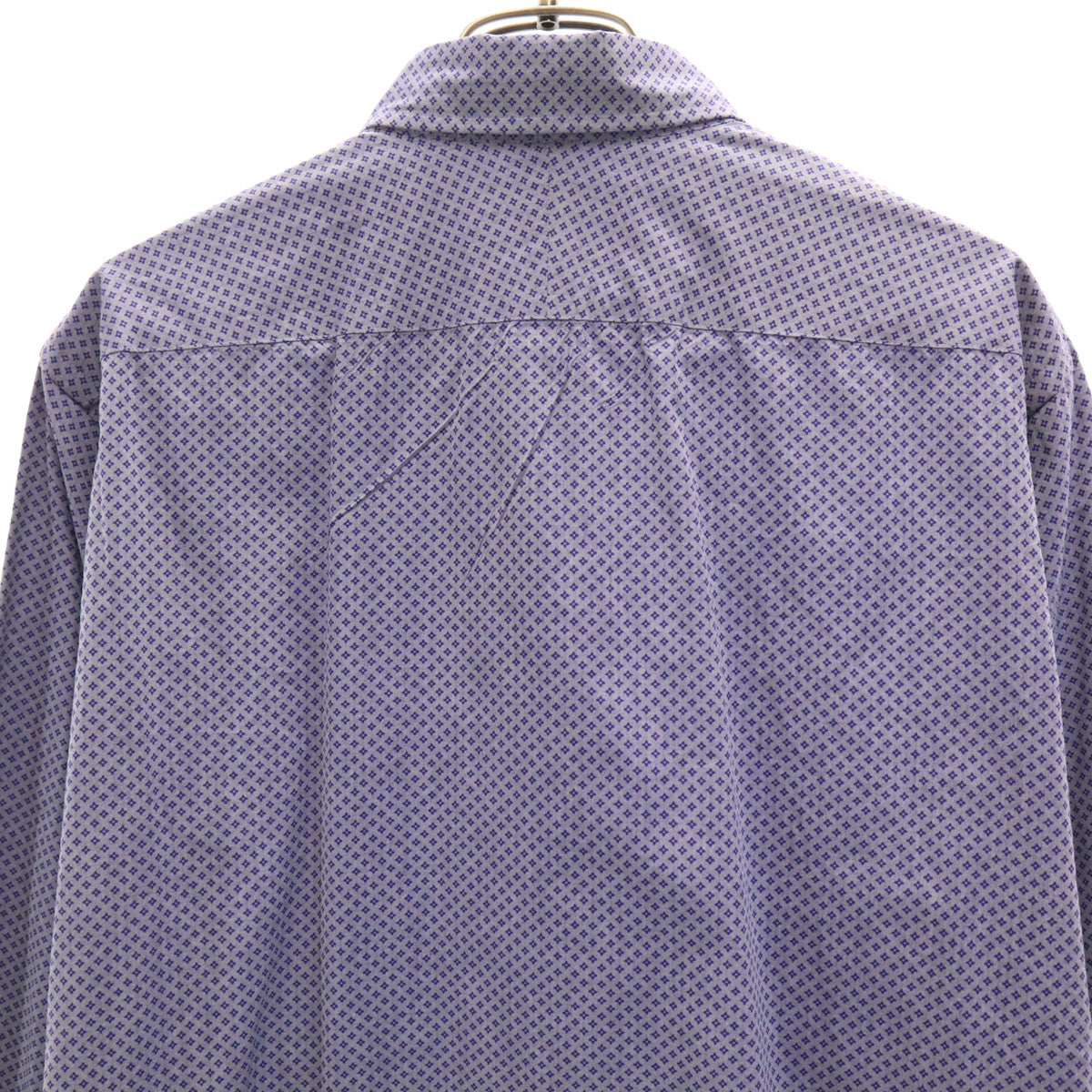 MACKINTOSH LONDON マッキントッシュロンドン 小紋柄 長袖 隠し ボタンダウンシャツ L ネイビー メンズ