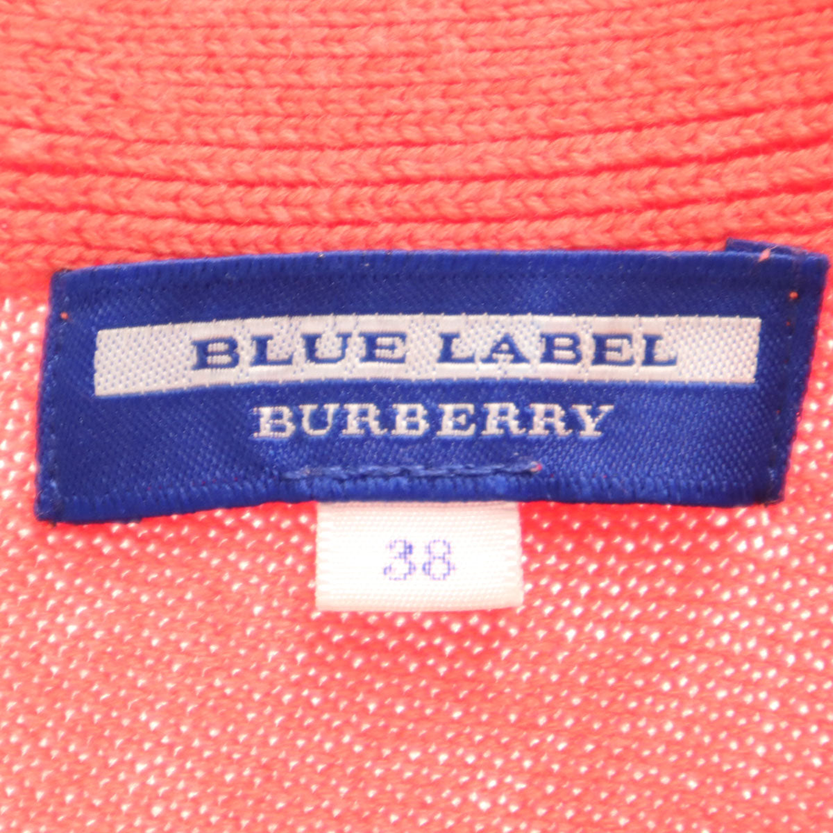 BURBERRY BLUE LABEL バーバリーブルーレーベル 長袖 ニット ワンピース 38 アプリコット系 三陽商会 レディース