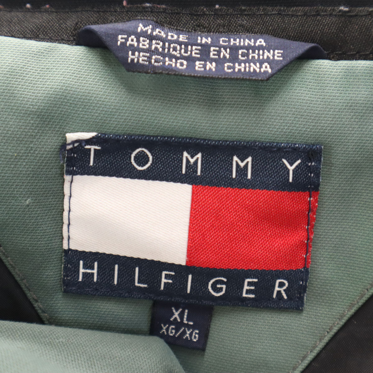 TOMMY HILFIGER トミーヒルフィガー 90s オールド ジャケット XL セージグリーン メンズ