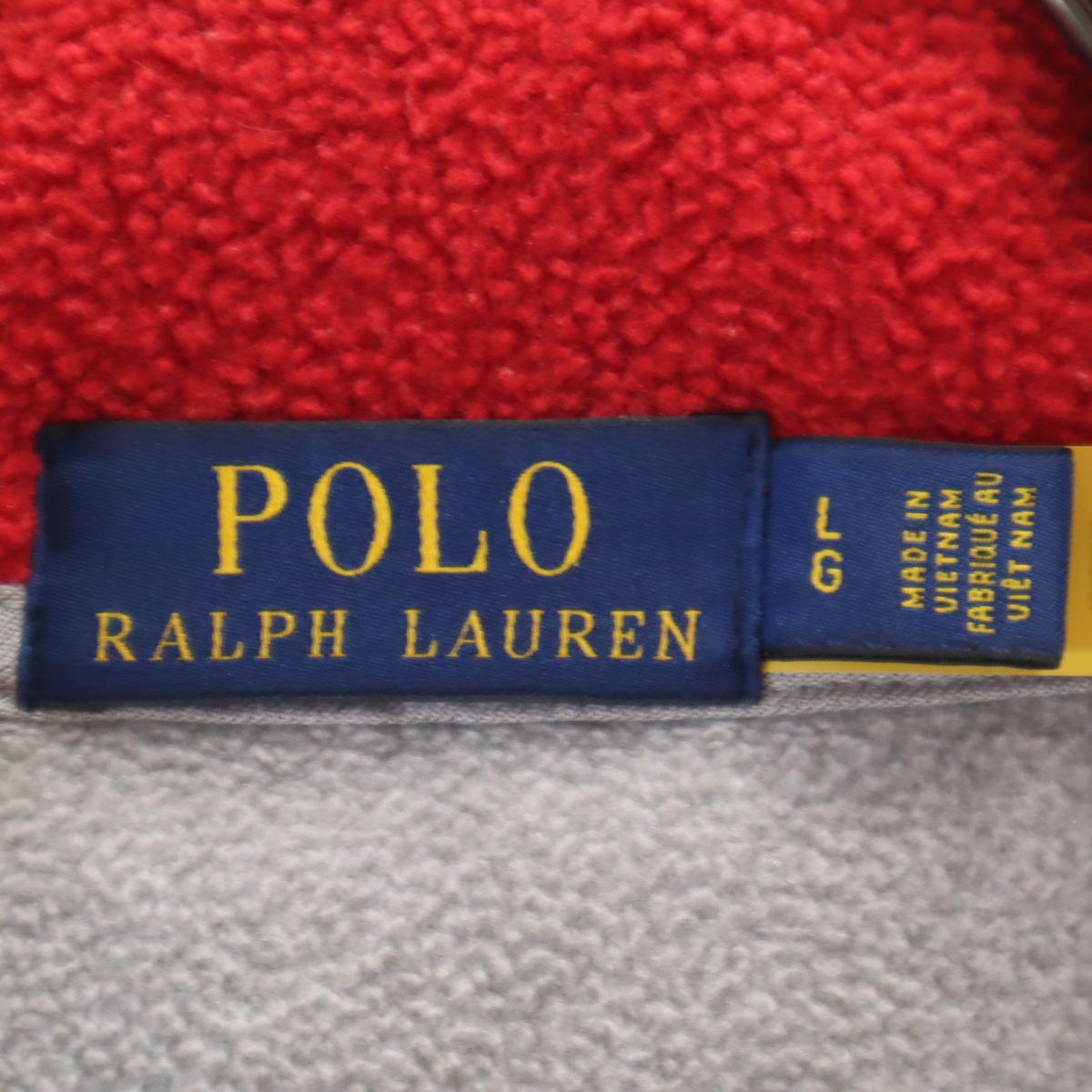POLO RALPH LAUREN ポロラルフローレン 長袖 フリース ハーフジップ スウェット L グレー メンズ