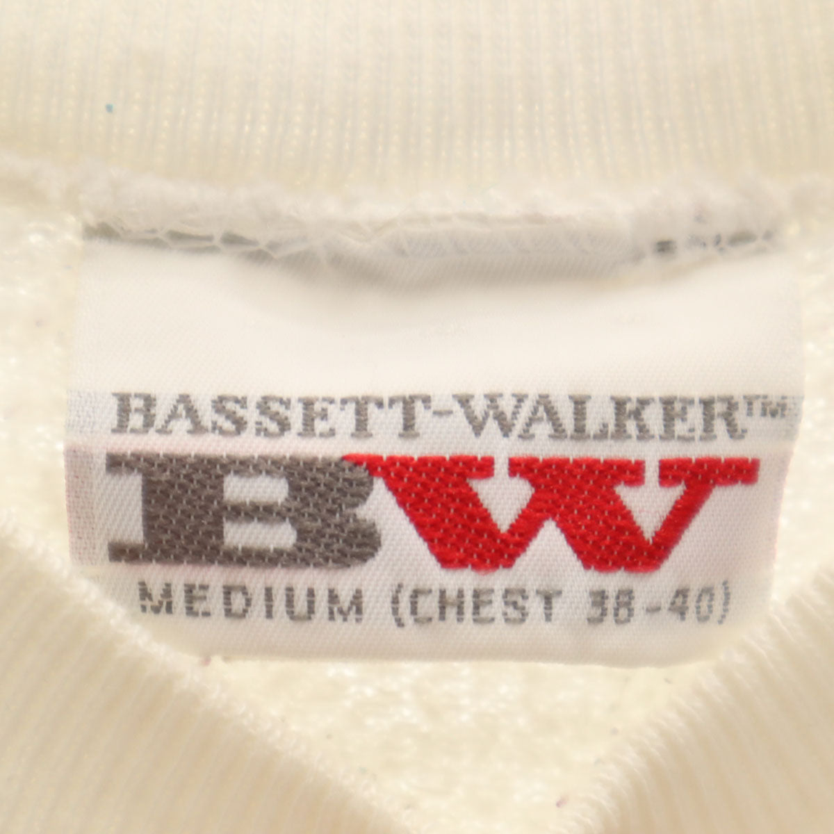 BASSETT WALKER バセット ウォーカー 90s USA製 オールド ミッキーマウス 長袖 スウェット トレーナー M ホワイト メンズ