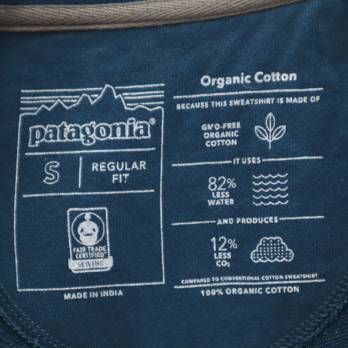 patagonia パタゴニア バックロゴ 長袖 スウェット トレーナー S 青紺 39603FA20 アウトドア メンズ