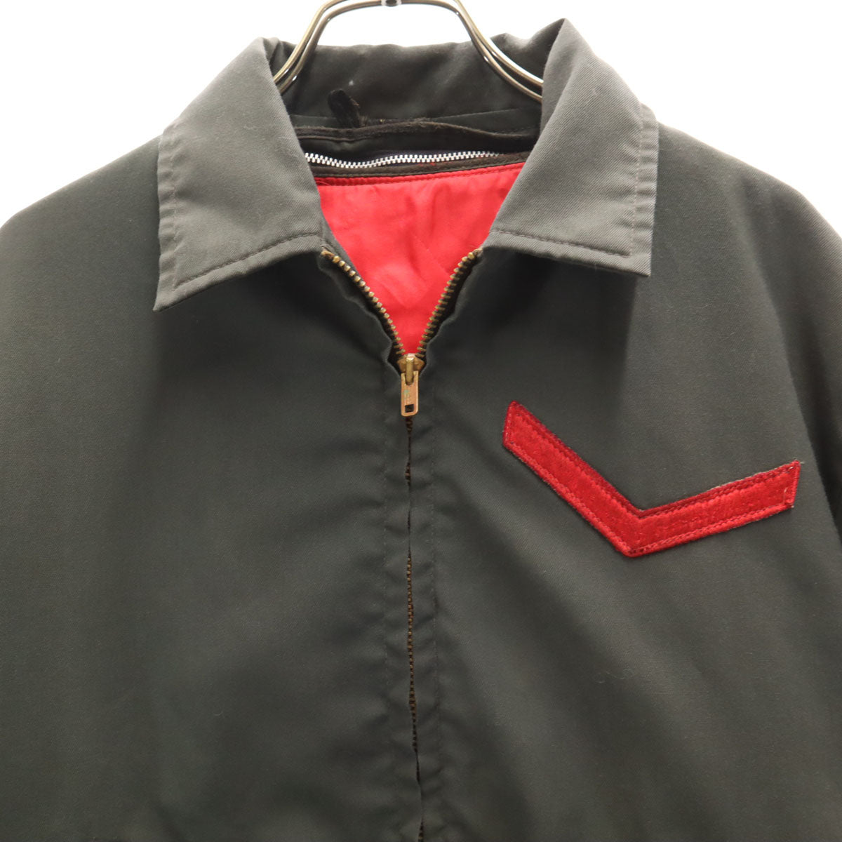 Lee リー 70s USA製 ヴィンテージ ブルゾン 40 チャコールグレー TALONジップ ジャケット ライナー付き メンズ