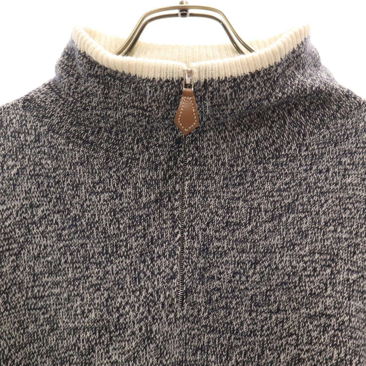 HERMES エルメス 90s 00s イタリア製 オールド 長袖 ハーフジップ ニット XXL マルチ セーター メンズ