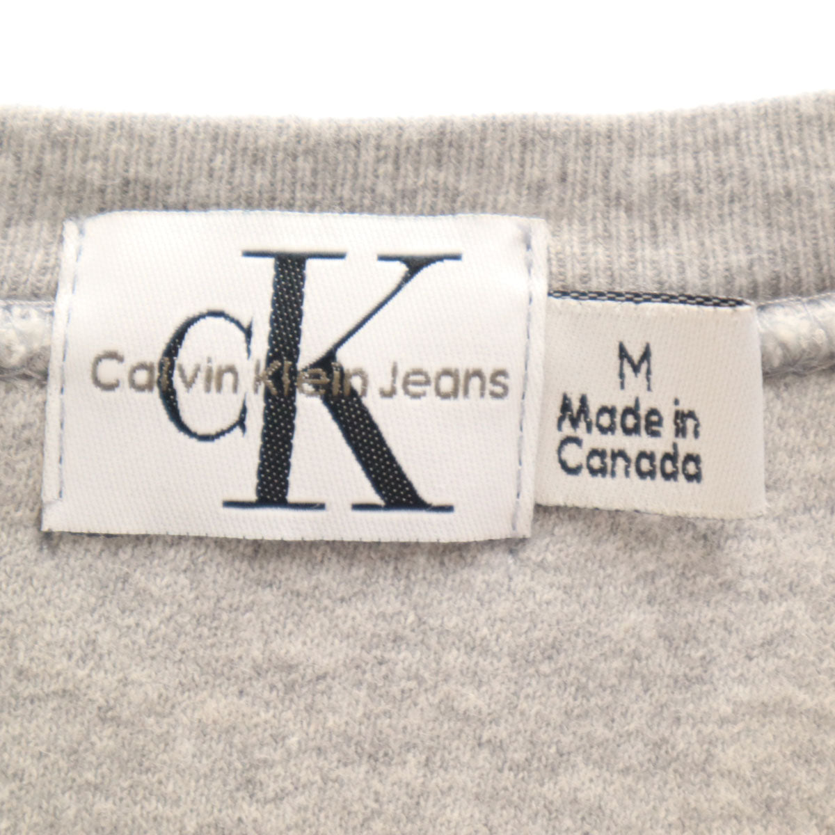Calvin klein Jeans カルバンクラインジーンズ 90s カナダ製 オールド 長袖 スウェット トレーナー M グレー メンズ